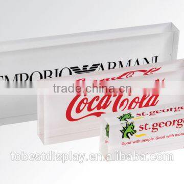 beautiful print clear acrylic logo block,acrylic blocks crafts,acrylic brand block manufacturer