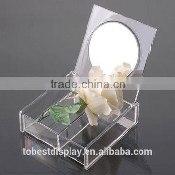 pop clear acrylic boxes wholesale,acrylic makeup box,acrylic jewelry box with mirror