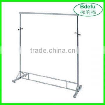 Cheap Price Chrome Plating Garment Display Rack Clothes Hanging Rail