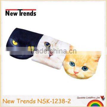 3D printing cat pattern short cotton socks