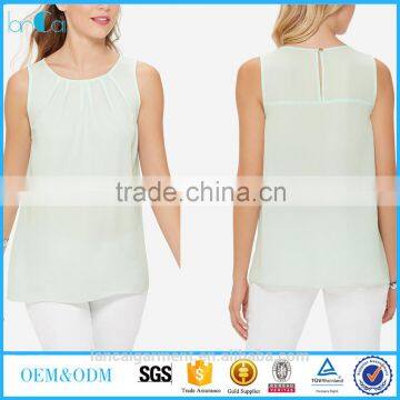 Custom logo plain vests woman white tank top China fashion tank top