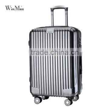 Satin Black Zipper Closure Lightweight Travel Luggage photo-5