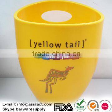 ice bucket, yellow tail ice bucket, plastic ice bucket