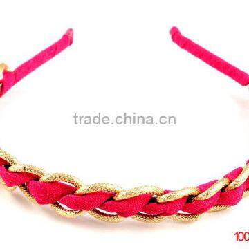 chain fabric braided headband hairband