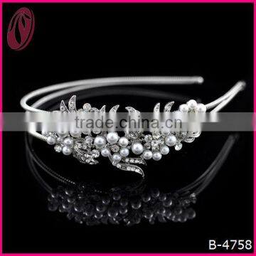 China supplier new product Bride crystals pearl cute hairband headband