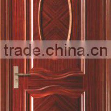 Luxury Red Oak Veneered interior swinging shutter MDF doors