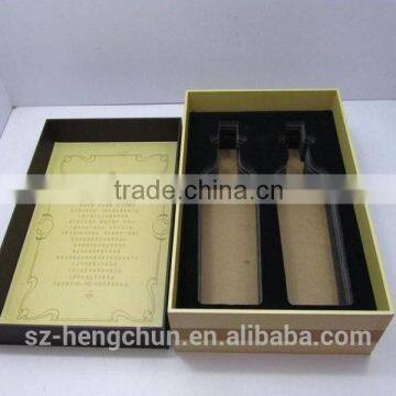 High quality packaging wine glass paperboard box with handle