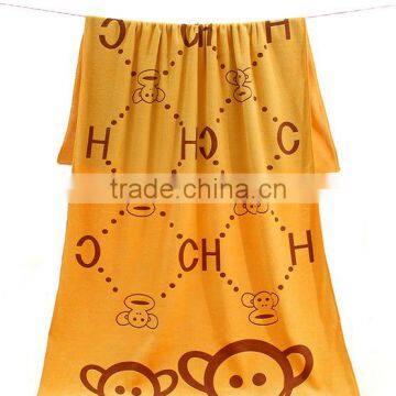 promotional durable yellow cotton bath towel
