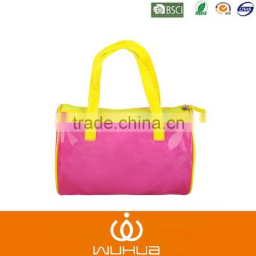 2016 Luxury yellow PVC handbag for cosmetic convenience