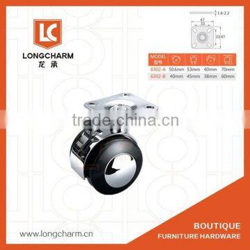 50mm Rubber Flat Castor Wheel With Plate From Guangzhou Hardware photo-4