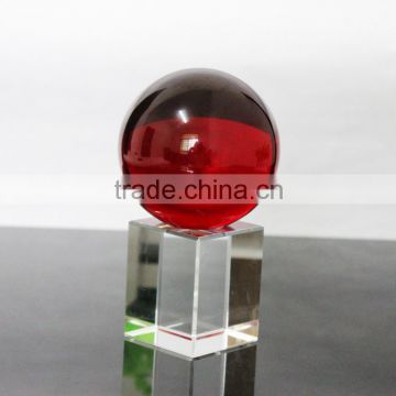 2016 new hot sale red wedding decoration crystal ball