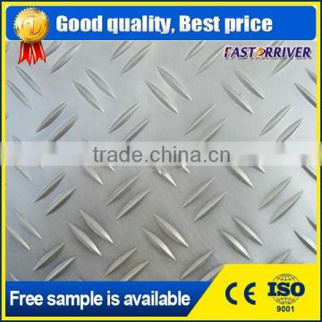 Hot rolled 5 bar 2 bar checkered aluminum sheet 1050 embossed aluminum sheet