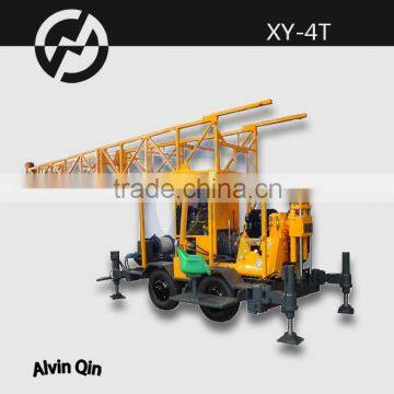 1000 m drilling depth XY-4T trailer Mounted Water Well Drilling Rig