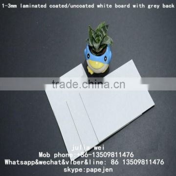 Cheap Price Laminated Card White 600GSM Duplex Board Grey Back