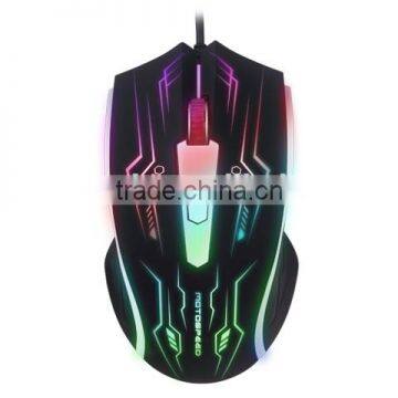 2015 New Design Crack Color Gaming Mouse With 1600 DPI 4D Buttons Led Back Light USB Wired Game Mice For Laptops Desktop Mouse