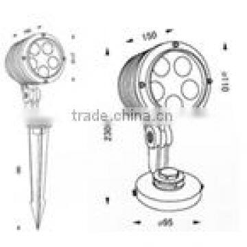 2016 Landscaping Light 24v Black IP65 15W RGB 220V Outdoor Garden Light photo-2