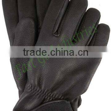 Full Simple Black Horse Riding Gloves