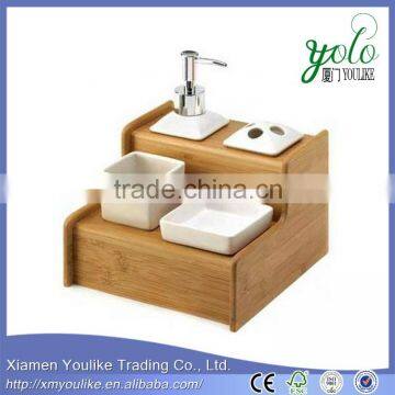 New gadgets china fashion bamboo bathroom accessory set alibaba prices