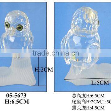 (05-5673)crystal craft glass owl decoration