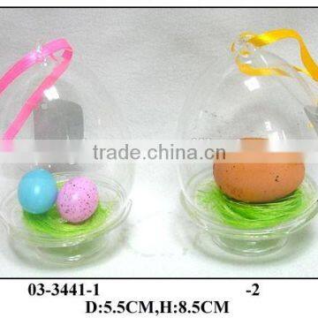 beautiful glass ball with egg decorations for easter gift