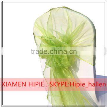 Fancy nice Lime Green organza chair caps cover for sale wholesale