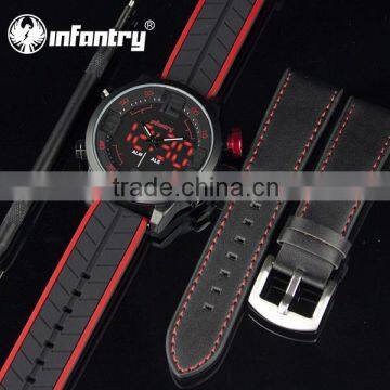 Infantry Fashion Leather Strap Military Led Display Watch photo-6