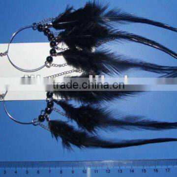 extra long feather earrings handmade fashion earrings