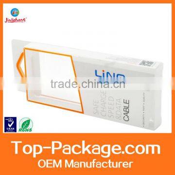 Unique Soft Crease Plastic Packaging Box , USB cable plastic box