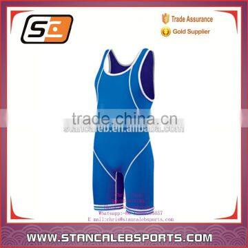 Stan Caleb cheap custom sublimated kids wrestling gear youth girls wrestling clothing