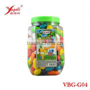 Hot Sell Colorful 9.9kg Olive Shaped Bubble Gum Balls In Jar VBG-G04