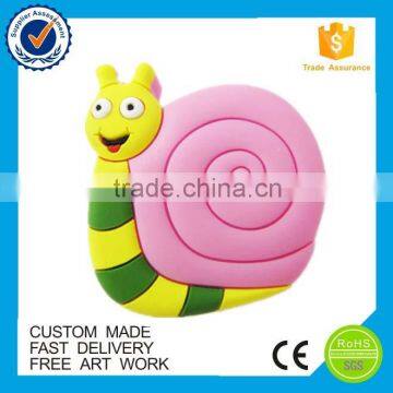 high quality soft pvc 3D souvenir snail fridge magnet