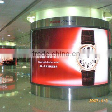 Outdoor billboard with foldable led panel