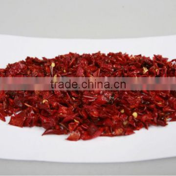 Chinese dired Red bell pepper Flakes 9X9mm good quality export to EU