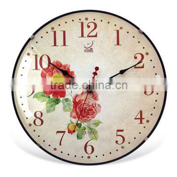 12" plastic bubble glass wall clock