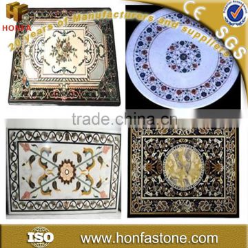 China factory inlaid marble table top with natural stone