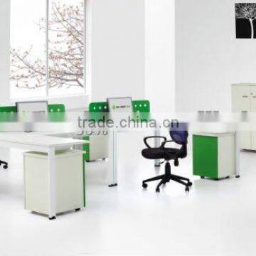 A028 modern design 4 person office computer desk with steel partition