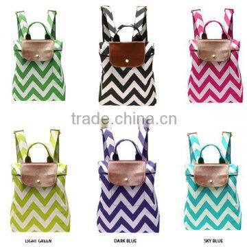 Monogrammable Nylon chevron candy backpack teenage