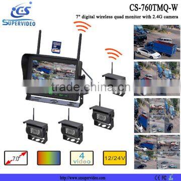 car wireless reversing camera with rearview mirror monitor for bus coach