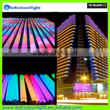 3D effect building facade lighting LED digital tube madrix software artnet control