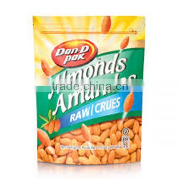 Stand up plastic pouch with zipper for nuts