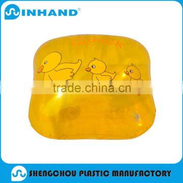 Comfortable Cheaper plastic pvc flocked inflatable baby air headrest sleeping duck pillow