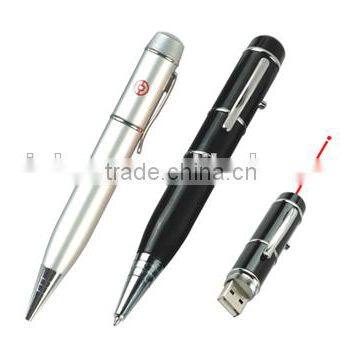 3 in 1 stylus pen with usb drive, cheap usb pen drive with led light, metal pen usb flash drive with laser pointer