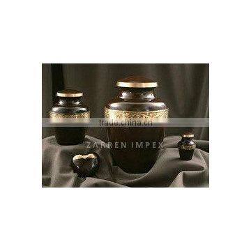 Avalon Brown 10" Solid Brass Cremation Urn