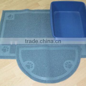 PVC cat litter box mat, have different shapes