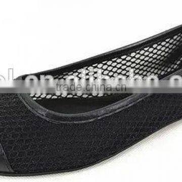 High Quality Latest Women Ballet Shoes Mesh Material Pointed Pump Shoes photo-3