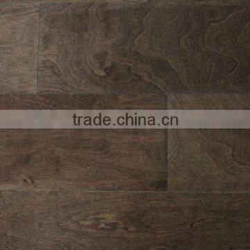 walnut color Birch Engineered Flooring smooth surface