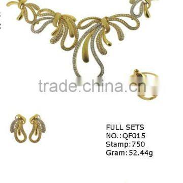 18K gold jewelry set,fashion jewelry QF015