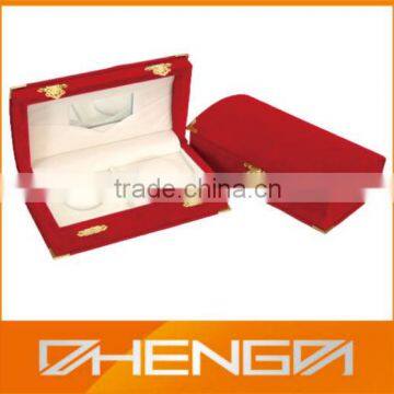 Hot!!! Customized China Manufacturer Red Leather Covering Watches Packaging Wholesale(ZDL13-G028)