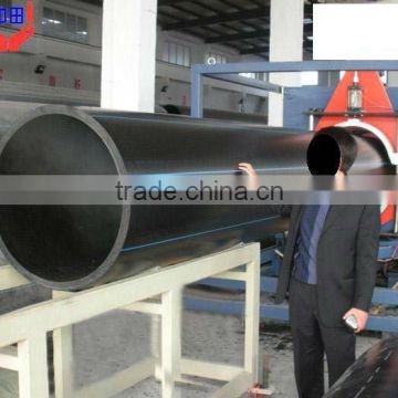 large diameter HDPE pipe with blue strips