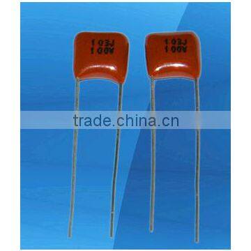 High Quality / Rhos Type MES103J63V/100V Metallized Polyester Film Capacitor 103J63V /100V+/-5%